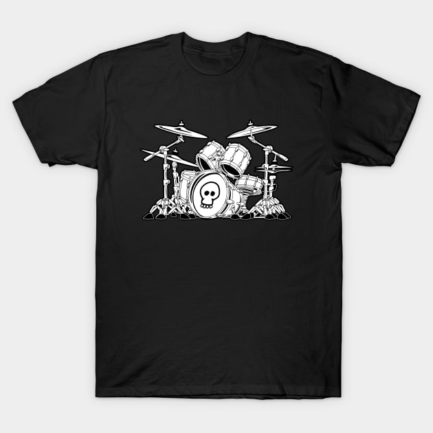 Drum Set Cartoon T-Shirt by hobrath